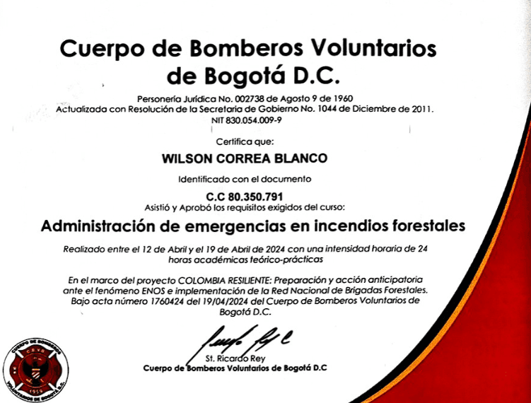 Administración de Emergencias en Incendios Forestales