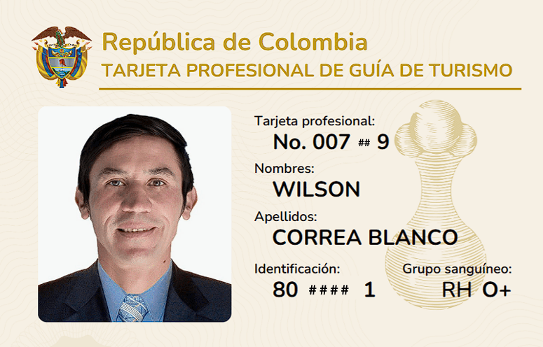 Tarjeta profesional frontal